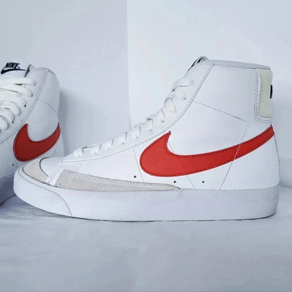 Nike Other - Nike Blazer GS Mid '77 White/Coconut Milk/White/Picante Red 4.5Y (23.5cm)